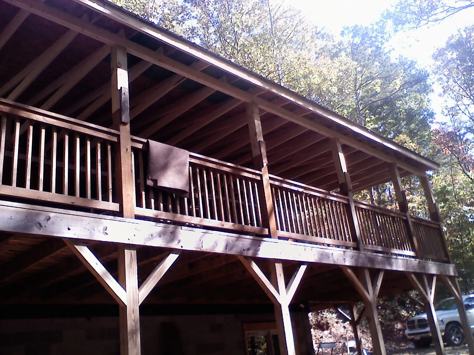 Timber framing under a new elevated porch and deck — Roof Leak Repair in Bremerton by Roofing Brothers